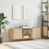 vidaXL Omarica za gramofonske plošče hrast sonoma 121x38x48 cm les | Shoptok.si