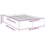 vidaXL Okvir za krevet boja hrasta 160x200 cm od konstruiranog drva | shoptok.hr