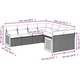  8-dijelni set vrtnih sofa od poliratana s jastucima crni | shoptok.hr