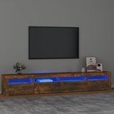 The Living Store TV omarica z LED lučkami dimljeni hrast 240x35x40 cm - TV Omarica, (21375206) Cene