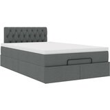 vidaXL Otomanska postelja z vzmetnico siv 120x190 cm blago | Shoptok.si