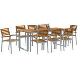  Vrtni set za objed 9 pcs Siva Čvrsto drvo akacije | shoptok.hr