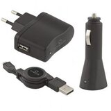 USB punjaci + microUSB kabl TITANUM, 3in1 set, DC 12-24V, AC 100-240V, out 5V/0,8A, TZ106  USB punjaci + microUSB kabl TITANUM, 3in1 set, DC 12-24V, AC 100-240V, out 5V/0,8A, TZ106 Slike