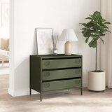 vidaXL Komoda maslinastozelena 68x39x58,5 cm hladno valjani čelik | shoptok.hr