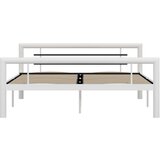 vidaXL Okvir za krevet bijelo-crni metalni 120 x 200 cm | shoptok.hr