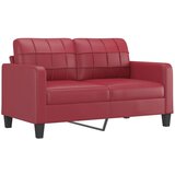  2-dijelni set sofa s jastucima boja vina od umjetne kože | shoptok.hr