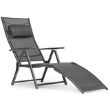 MULTIGARDEN sklopiva baštenska ležaljka za plažu sa podesivim naslonom i čeličnim ramom, gray, | ePonuda.com