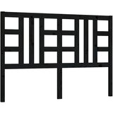  Posteljno vzglavje črno 146x4x100 cm trdna borovina, (20645606) | Shoptok.si