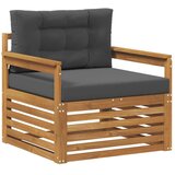  Set vanjskih sofa Čvrsto drvo akacije i poliester Prirodna - Prirodno i antracit Otvoreni okvir | shoptok.hr