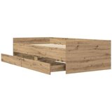  Konstrukcija postelje s predalom Umetni hrast 100 x 200 cm, (5000104385) | Shoptok.si