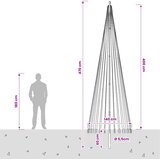  Božićno drvce od svjetlosnih niti s klinom i jarbolom 400 cm | shoptok.hr