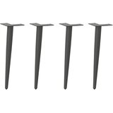  Noge za klub stolić konusnog oblika 4 kom antracit 30-31 cm čelik | shoptok.hr