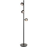 Trio Select Črna/v srebrni barvi LED stoječa svetilka (višina 150 cm) Orbit – | Shoptok.si