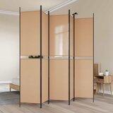  5-podijeljeni pregradni zid Bež 250 x 220 cm Tkanina Cijene