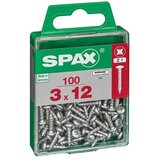 SPAX Vijak s poluokruglom glavom (3 x 12 mm, Pocinčano, 100 Kom., TX za TORX pogone) | shoptok.hr