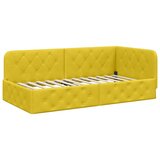  Kotna postelja z vzmetnico Rumena 100 x 200 cm Žamet, (5000105545) | Shoptok.si