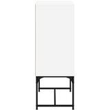 vidaXL Stranska omarica s steklenimi vrati bela 69x37x100 cm | Shoptok.si