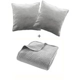 Douceur d intérieur Siv žameten komplet pregrinjala in prevleke za vzglavnik 240x260 cm Solange – | Shoptok.si