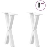  Noge za stolić u obliku slova X 2 kom bijele 28x(42-43) cm | shoptok.hr