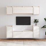 TV ormarići 6 kom bijeli od masivne borovine | shoptok.hr