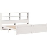 vidaXL Krevet s regalom z knjige bez madraca bijeli 180x200cm borovina | shoptok.hr
