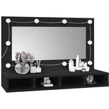 Ormarić s ogledalom i LED svjetlima crni 90 x 31,5 x 62 cm | Eponuda.ba