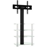  Kotno TV stojalo 4-nadstropno za 32-70" črno in srebrno | Shoptok.si