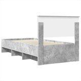  Krevetna konstrukcija s uzglavljem Betonski sivi 120 x 123 cm | shoptok.hr