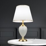 Orion LA 4-1229 - Stona lampa OVUM 1xE27/40W/230V 48 cm keramika bela/zlatna | Eponuda.com