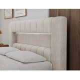 ELTAP Bež tapecirani bračni krevet s prostorom za odlaganje s podnicom 140x200 cm Lamica – | shoptok.hr
