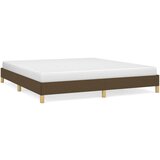 The Living Store Posteljni okvir brez vzmetnice temno rjav 180x200 cm blago - Posteljni Okvir, (21527110) | Shoptok.si