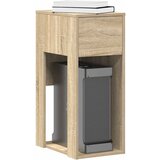 vidaXL Tower stalak za računalo s ladicom boja hrasta 30x44x74 cm Cijene