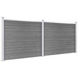 vidaXL set panela za ogradu WPC 353 x 146 cm sivi Cijene