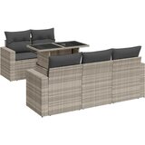  6-dijelni set vrtnih sofa od poliratana s jastucima svjetlosivi | shoptok.hr