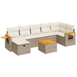 Maison Chic Seti vrtnega pohištva - Vrtna garnitura - Vrtni pohištvo set 8-delna z blazinami bež poli ratan, (21800411) | Shoptok.si