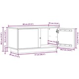 TV omarica Voskast rjav 80 x 35 x 40,5 cm Masivno borovo les, (5000112712) | Shoptok.si