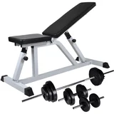 Klupa za vježbanje sa setom utega 30,5 kg