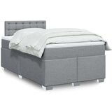 vidaXL Krevet s oprugama i madrac svjetlosivi 120 x 200cm od tkanine | shoptok.hr