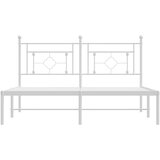  Metalni okvir za krevet s uzglavljem bijeli 160x200 cm | shoptok.hr