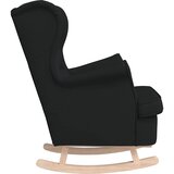  Stolica za ljuljanje 74x90x102 cm od tkanine crna | shoptok.hr