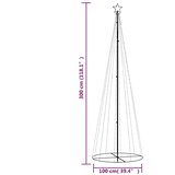  Stožasto božićno drvce hladno bijelo 310 LED žarulja 100x300 cm | shoptok.hr