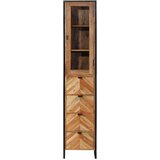 vidaXL Kopalniška omarica 40x27x190 cm železo in trden akacijev les | Shoptok.si