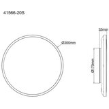 Globo 41566-20S - led plafonsko svetlo nielsen LED/20W/230V prečnik 30 cm crno | Eponuda.com