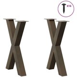  Noge jedilne mize v obliki črke X 2 kosa 50x(72-73) cm jeklo, (21828593) | Shoptok.si
