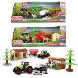 Magic Toys Komplet kmetije s hlevom in traktorjem, 7-delni Cene