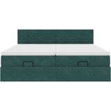 vidaXL Otomanski posteljni okvir z vzmetnicami zelen 200x200cm žamet, (21608104) | Shoptok.si