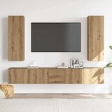  5-dijelni zidni TV ormarić Artisan hrast izrađen od drva | shoptok.hr