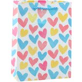 GIFT Bag Hearts Stars Dots Stripes Colored 23 x 18 x 10.5 cm | shoptok.hr