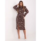 RUE PARIS Dress-IT-SK-20057.21P-brown | Shoptok.si