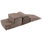 MeowBaby Rjavo otroško igrišče iz pene 3 ks iz rebrastega žameta višina 30 cm 45x143 cm – Cene